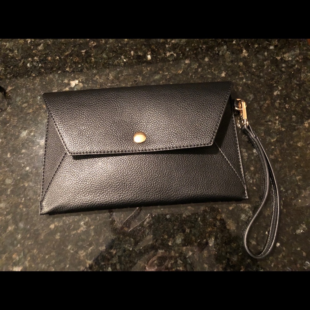 Black womens clutch bag